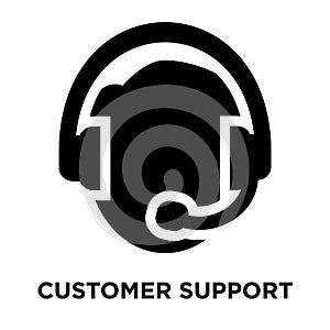 Customer support iconÃÂ  vector isolated on white background, log photo